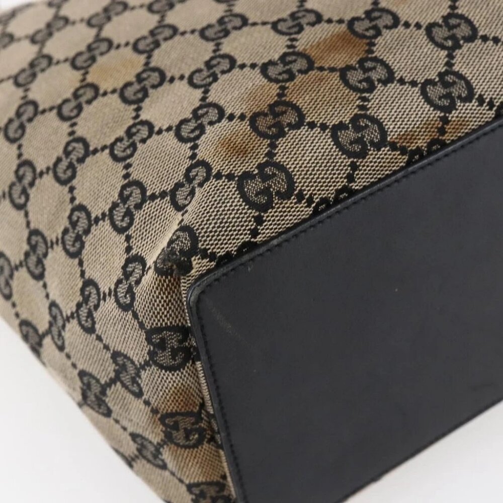 GUCCI GG Canvas Tote Bag Beige Gold - Picture 8 of 15